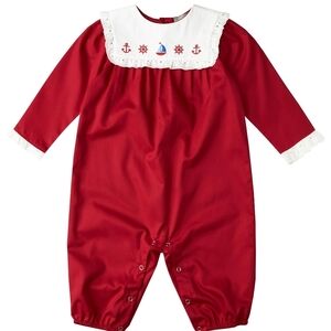 Red Nautical Kids One Piece